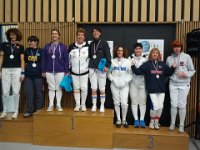 Podiul dames Vétérans aux Championnats Auvergne-Rhône Alpes 2016 : Tatiana 1ère V2