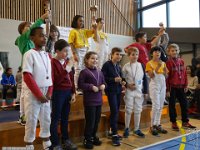 10 décembre 2016, podium M11 championnats départementaux : Yasmine et Hippolyte 1ers