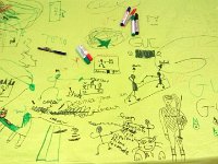 ...et des oeuvres d'art sur la nappe