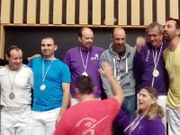 5 novembre, les vétérans du GUC champions Auvergne Rhône-Alpes de fleuret par équipe