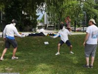 Samedi 8 juillet 2017 : fête du GUC-Vacances sur le campus, avec le GUC-Escrime: ici l'atelier "fer" pour les ados adultes.