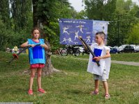 Samedi 8 juillet 2017 : fête du GUC-Vacances sur le campus, avec le GUC-Escrime: ici l'atelier "mousse" pour les moins grands.