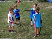 Samedi 8 juillet 2017 : fête du GUC-Vacances sur le campus, avec le GUC-Escrime: ici l'atelier "mousse" pour les moins grands.